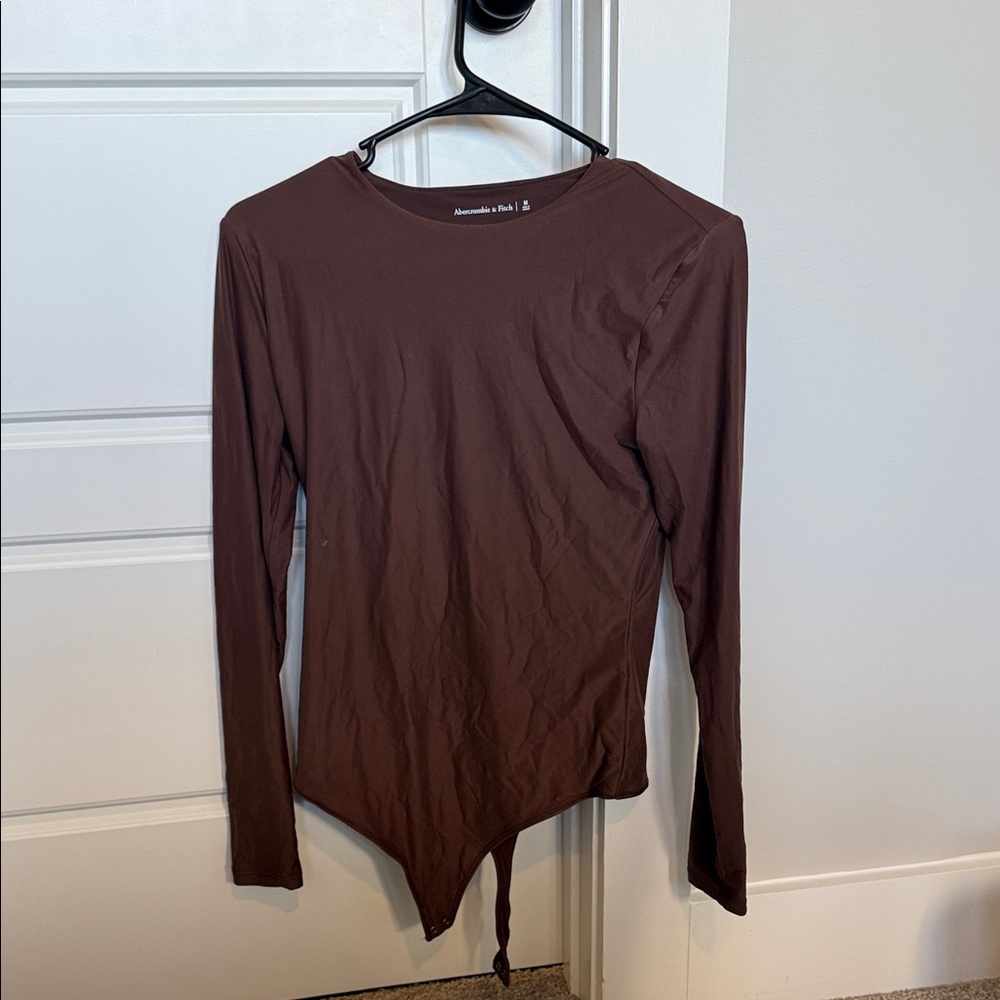 Abercrombie & Fitch Brown Long Sleeve Bodysuit